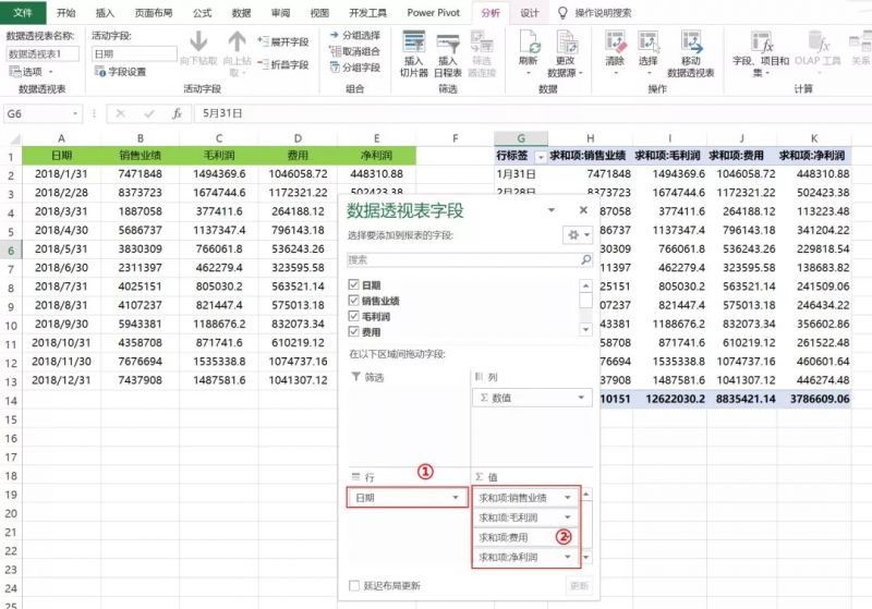 财务工作中经常用到的数据透视表的几个经典的功能~